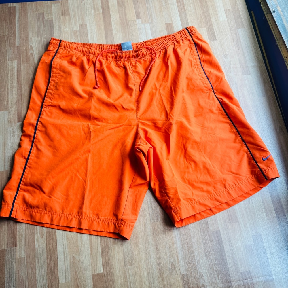Nike swim trunks  orange with drawstring men's XL